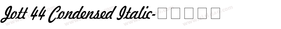 Jott 44 Condensed Italic字体转换